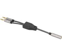 MANHATTAN Headset-Adapterkabel mit Aux Y-Audiosplitter 15cm