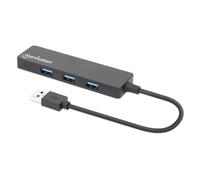 Manhattan Hub USB 3.2 Gen 1 - 4 ports USB-A, 5 Gbps, autoalimenté - Noir