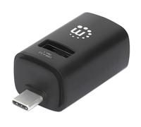 Manhattan Hub USB-C 3 ports ultra compact, 3x USB-A (1x 5 Gbit/s USB 3.0 + 2x 480 Mbit/s USB 2.0), Alimenté par USB (aucune alimentation externe requise)