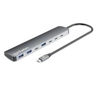 Manhattan Hub USB 181167 - 7 ports USB-C/USB-A, USB 3.2 Gen2 10 Gbit/s, 100 W, boîtier aluminium