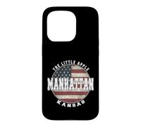 Manhattan Kansas, Drapeau américain Vintage Coque pour iPhone 15 Pro