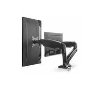 Manhattan - Kit de montage (bras articulé) - ressort à gaz - pour 2 écrans LCD - aluminium - noir - Taille d'écran : 17"-32" - montrable sur bureau,