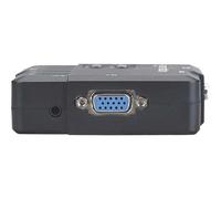 Manhattan KVM Switch Compact 2-Port, 2x USB-A, Cables included, Audio Support, Control 2x computers from one pc/mouse/screen, Black, Lifetime Warranty, Boxed - Commutateur...