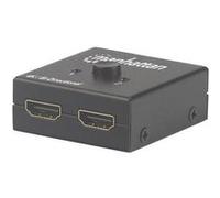 Manhattan KVM-Umschalter 2 ports Répartiteur HDMI 4096 x 2160 pixels noir Noir G