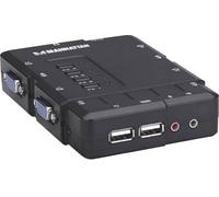 Manhattan KVM-Umschalter 4 ports Commutateur KVM VGA USB 1600 x 900 Pixel
