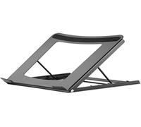 Manhattan Support ordinateur portable & tablette, réglable (5 positions), jusqu'à 15,6, acier noir