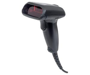 Manhattan Laser Handheld Barcode Scanner, USB, 300mm Scan Depth, Standard Housing, Cable 1.5m, Max Ambient Light 5,000 lux (sunlight), Black, Three Year Warranty, Box - Scanner de code à barres - de p