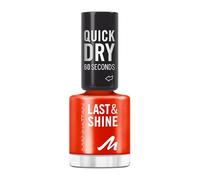 MANHATTAN Last & Shine Vernis à ongles à séchage rapide, végétalien et sans cruauté envers les animaux, durable, finition ultra brillante 8 ml (106 Citrus Me)