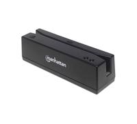 Manhattan Lecteur Carte Magnétique USB Noir Réf.460255, Lecture 3 Pistes, Vitesse 100-1000mm/sec, Câble 1.5m, Compatible ISO 7810-7813, JISII