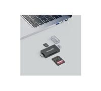 Manhattan - Lecteur de cartes à puce - USB 3.2 Gen 1, USB-C 3.0 - noir, transparent