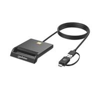 Manhattan - Lecteur de cartes à puce - USB-C, USB-A - noir