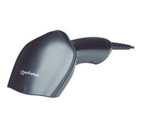 Manhattan Long Range CCD Handheld Barcode Scanner, USB, 500mm Scan Depth, Cable 1.5m, Max Ambient Light 30,000 lux (sunlight), Black, Three Year Warranty, Box - Scanner de code à barres - de...