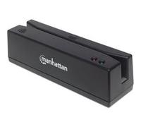 Manhattan Lecteur cartes à bande magnétique USB-A, triple piste, décodage clavier, câble 1,5 m, noir
