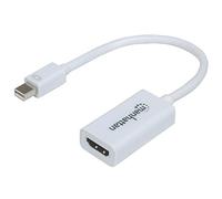Manhattan MHC 151399 Câble Adaptateur Mini DisplayPort vers HDMI Blanc 15 cm