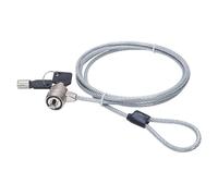 Manhattan Mobile Security Laptop Lock, Key Lock, 1.4m, Compatible with Kensington style locks, Strong Steel Cable (3mm thick), Diecast Zinc Alloy Lock, All Metal Construction Resist Tampering, Two Key