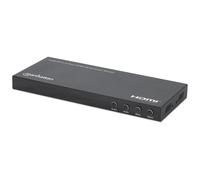 Manhattan Switch HDMI boîtier métallique, avec télécommande, Mode multi-vues, Montage en rack possible, compatible avec l'ultra