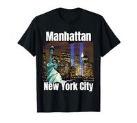 Manhattan New York City Statue de la Liberté Souvenir USA Men T-Shirt