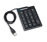 Pavé numérique filaire Manhattan usb - 18 touches - Plug and Play - Noir