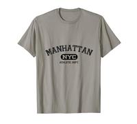 Manhattan NYC 2000s Manhattan Island Varsity Police T-Shirt