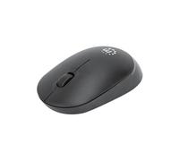 Manhattan Souris sans fil Performance III, noire, 1000 dpi, 2,4 GHz (jusqu'à 10 m), USB, optique, ambidextre, 3 boutons avec molette, nano récepteur USB, pile AA non incluse, garantie 3 ans