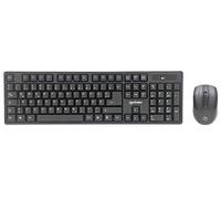 Manhattan 179492 clavier Souris incluse Bureau RF sans fil Allemand Noir