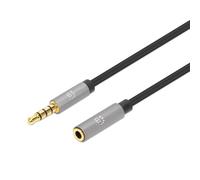 Manhattan 356022 câble audio 1 m 3,5mm Noir, Argent