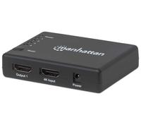 MANHATTAN Répartiteur 4K 4 ports HDMI 4K@30Hz Alimentation électrique noir