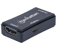 Manhattan Répéteur HDMI (amplificateur de Signal HDMI, Prolonge la vidéo 4K et l'audio sans Perte jusqu'à 40 m) Noir