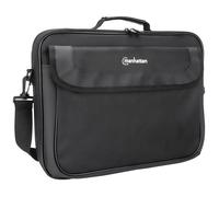 Manhattan Sacoche pour ordinateur portable – Porte-documents fin, clapet, rembourré, Noir 15,6 pouces