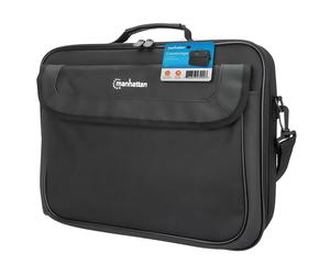 Manhattan Sacoche pour ordinateur portable London pouvant accueillir des ordinateurs jusqu'à 15,6 pouces, chargement par le haut, couleur noire