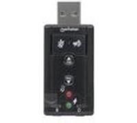 Connectique Audio / Vidéo Manhattan scheda audio stereo usb 2. 0 virtual 7. 1 canali nero