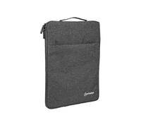 Manhattan Seattle Laptop Sleeve 15.6", Grey, Padded, Extra Soft Internal Cushioning, Main Compartment with double zips, Zippered Front Pocket, Carry