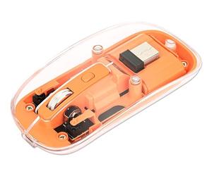 Manhattan Souris sans Fil LED RVB - Souris Fine et silencieuse - 2,4 G - Souris de Bureau Optique Portable avec récepteur USB et Type-C, 3 Niveaux de DPI réglables pour Ordinateur Portable, PC,