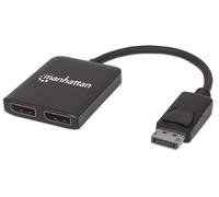 MANHATTAN Splitter 2-Port Display-Port mit MST 4K@30HZ