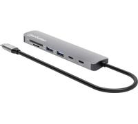 Manhattan Station daccueil pour ordinateur portable lecteur de cartes intégré, alimentation USB-C®