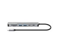 Manhattan Station d'accueil 190442 avec câble USB-C 3.2 Gen 1 (3.1) HDMI Gris