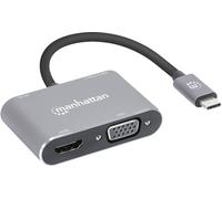 Manhattan Station daccueil USB-C® USB-C to HDMI & VGA 4-in-1 Docking-Konverter Convient pour les marques: universel alimentation USB-C®