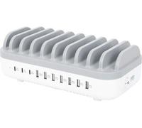 MANHATTAN Station de recharge USB 10 ports 120W blanc/gris