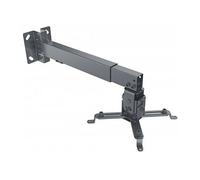 Manhattan Support de projecteur plafond/mur, inclinaison + pivot, hauteur 43-65 cm, charge max. 20 kg, noir