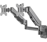 Manhattan Support mural pour écran 461627 2 Écran(s) 43,2 cm (17\ ) - 81,3 cm (32\ ) noir rotatif, réglable en hauteur, inclinable