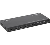 Manhattan Switch HDMI boîtier métallique, avec télécommande, Mode multi-vues, Montage en rack possible, compatible avec l'ultra