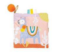 Manhattan Toy Cahier d'activités pour bébé sur Le thème du Lama avec grincement, Papier froissé et Miroir sans Danger pour bébé, Beige