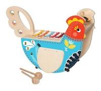 Manhattan Toy instrument de musique Poulet à bascule 27 cm bois/acier avec xylophone Rouge