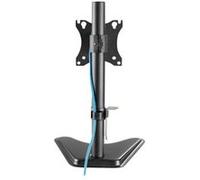Manhattan TV & Monitor Mount, Desk, Tilt/Swivel/Rotation, 1 screen, Screen Sizes: 10-27" , Black, Stand Assembly, VESA 75x75 to 100x100mm, Max 7kg, Lifetime Warranty - Pied - pour Écran LCD - acier - 