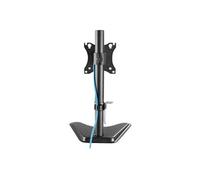 Manhattan TV & Monitor Mount, Desk, Tilt/Swivel/Rotation, 1 screen, Screen Sizes: 10-27", Black, Stand Assembly, VESA 75x75 to 100x100mm, Max 7kg,