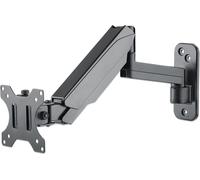 Manhattan TV & Monitor Mount, Wall, Spring Arm, 1 screen, Screen Sizes : 17-32", Black, VESA 75x75 to 100x100mm, Max 8kg, Height Adjustable Swivel Arm (3 pivots), Lifetime Warranty - Pince - pour TV L