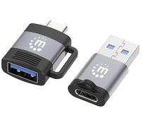 Manhattan USB 2.0 Adaptateur [2x USB 3.0 femelle type A, USB 3.0 femelle type C - 2x USB 3.0 mâle type C, USB 3.0 mâle type A]
