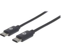 MANHATTAN USB 2.0 Typ C-Kabel C-Stecker/C-Stecker 3m schwarz