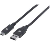 MANHATTAN USB 3.1 Gen1-Kabel C-Stecker/A-Stecker 2m schwarz