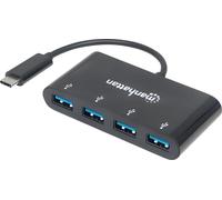 MANHATTAN USB 3.1 Gen1 TypC-Hub 4 USB A-Ports Strom über USB
